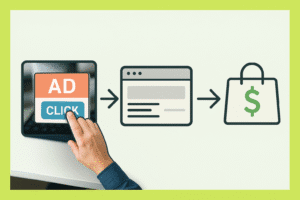 Infográfico mostrando como o CPC gera tráfego e leads para o site
