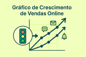 Gráfico mostrando aumento de vendas por meio de estratégia de gestão de tráfego