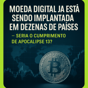 Mapa do mundo com marcações de países que já testam moedas digitais (CBDCs), representando o avanço do controle tecnocrático.